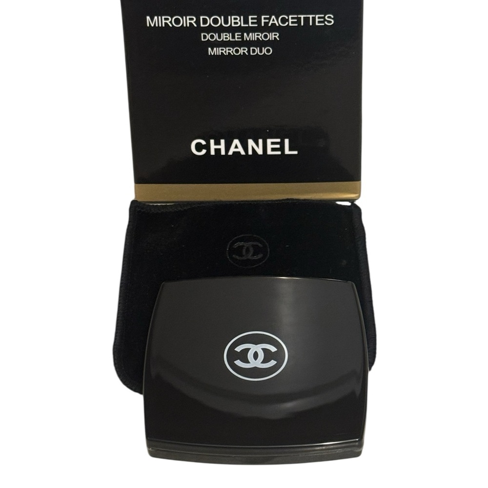 NIB CHANEL Double Black Compact Mirror